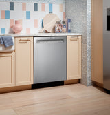 GE(R) ENERGY STAR(R) Front Control with Stainless Steel Interior Dishwasher with Sanitize Cycle - (GDF650SMVES)