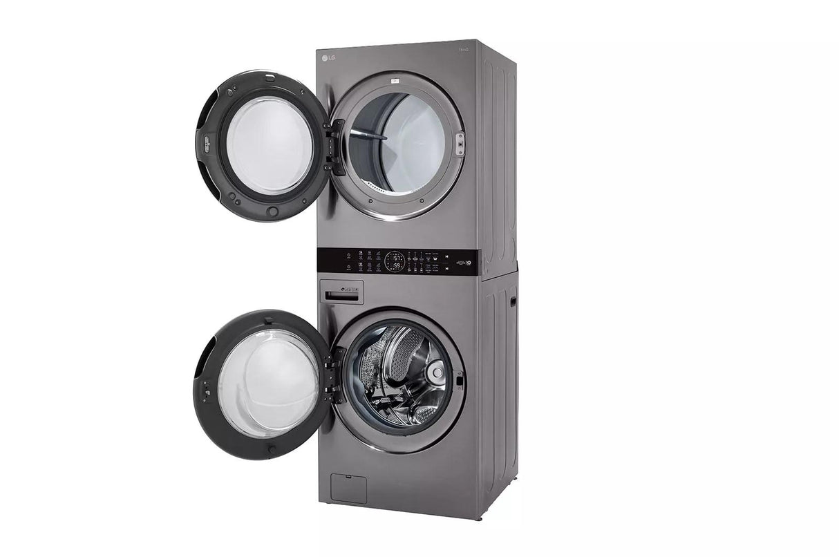 Single Unit Front Load LG WashTower(TM) with Center Control(TM) 4.5 cu. ft. Washer and 7.4 cu. ft. Electric Dryer - (WKE100HVA)