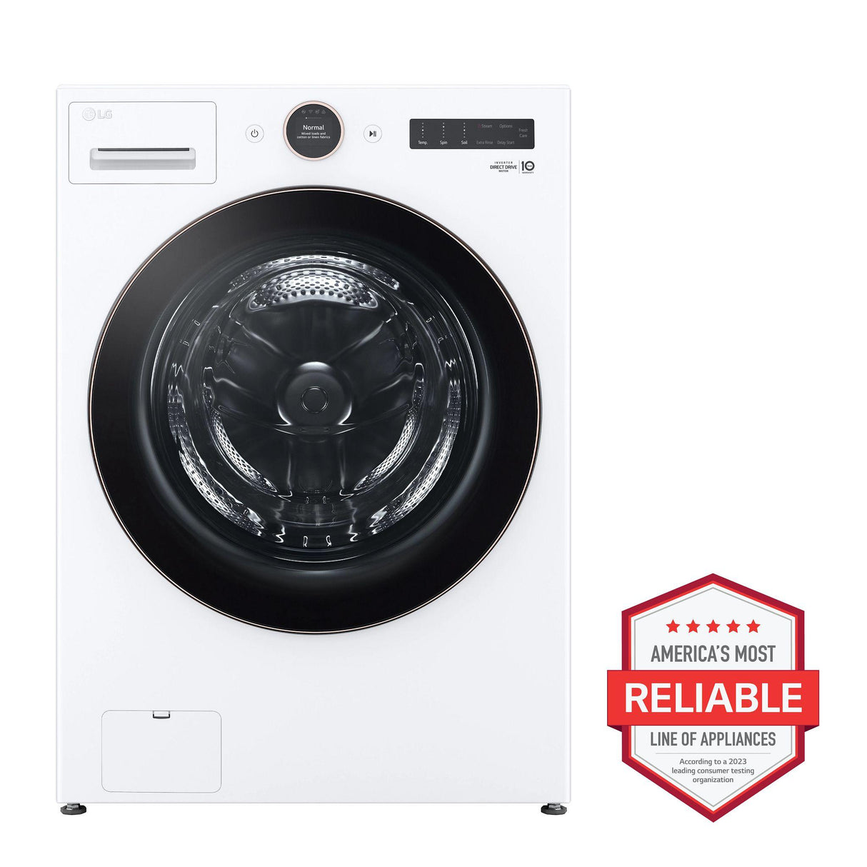 5.0 cu. ft. Mega Capacity Smart Front Load Energy Star Washer with TurboWash(R) 360(degree) and AI DD(R) Built-In Intelligence - (WM6500HWA)