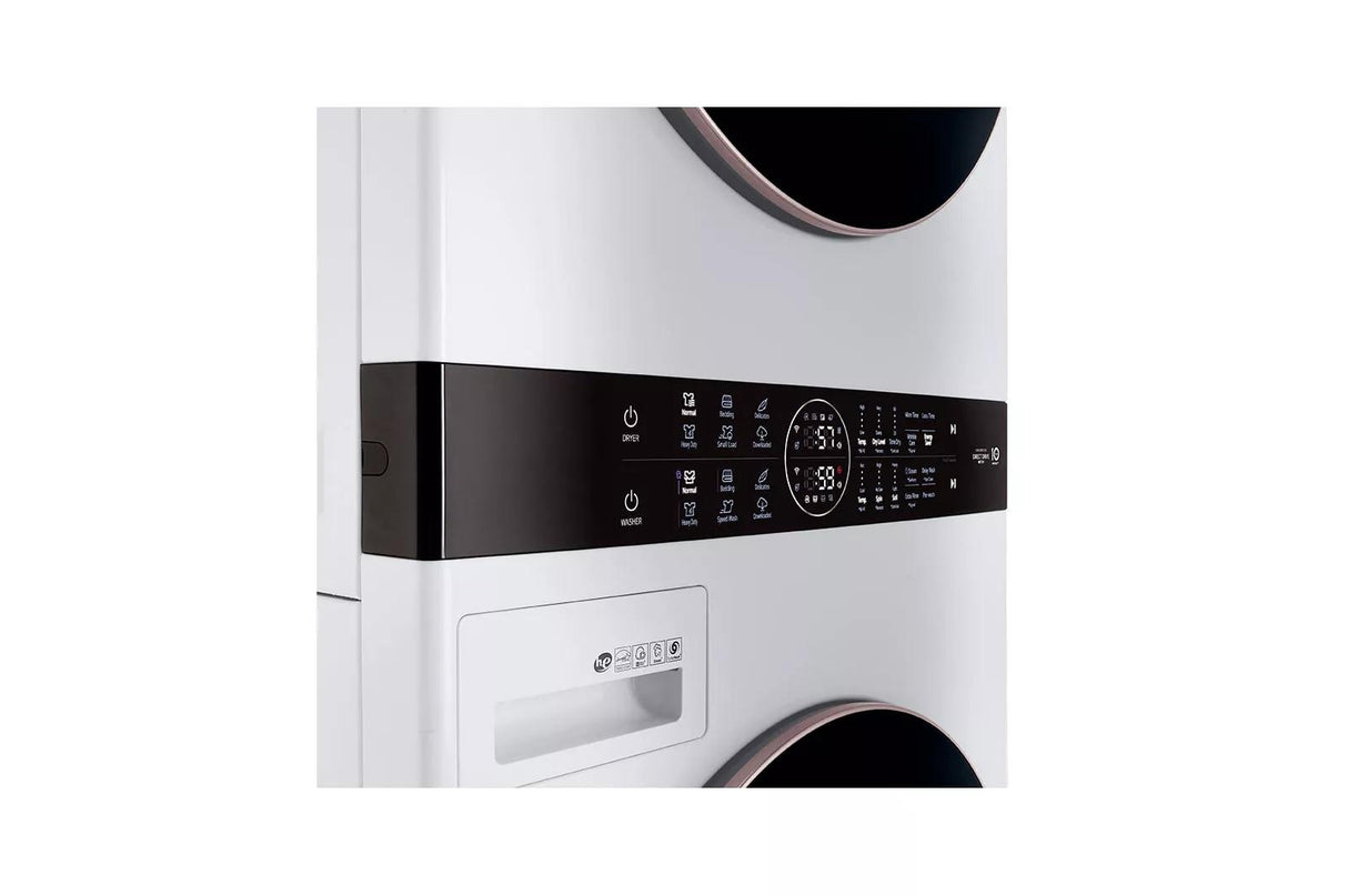 Single Unit Front Load LG WashTower(TM) with Center Control(TM) 4.5 cu. ft. Washer and 7.4 cu. ft. Electric Dryer - (WKE100HWA)