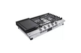 36" Smart Gas Cooktop with UltraHeat(TM) 22K BTU Dual Burner and LED Knobs - (CBGJ3627S)