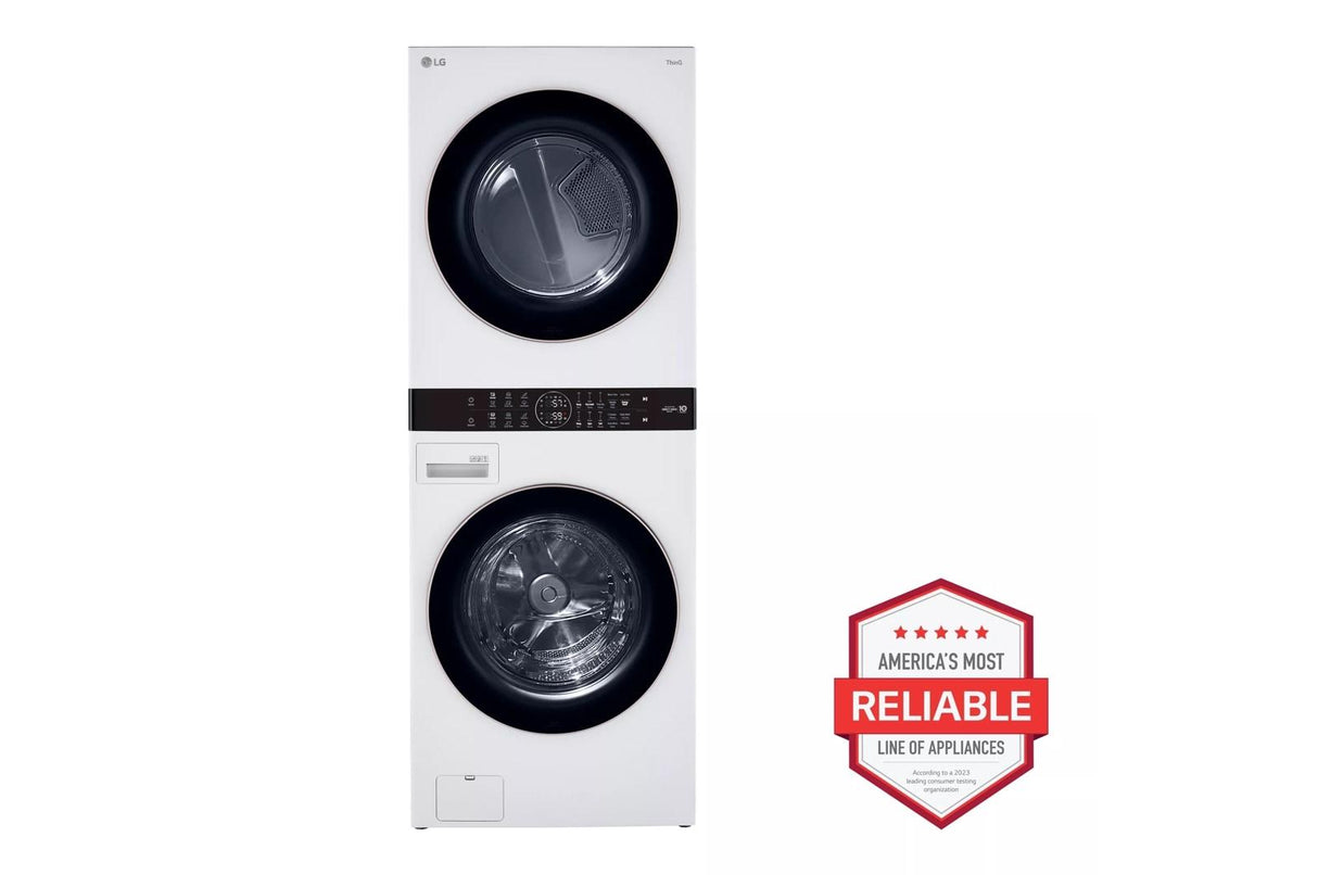 Single Unit Front Load LG WashTower(TM) with Center Control(TM) 4.5 cu. ft. Washer and 7.4 cu. ft. Electric Dryer - (WKE100HWA)