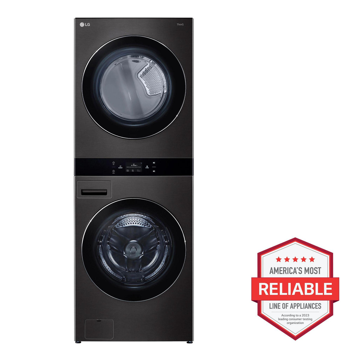 Single Unit Front Load LG WashTower(TM)w. Center Control(R) 5.0 cu.ft. Washer & 7.4 cu.ft. Electric Dryer - (WKEX300HBA)