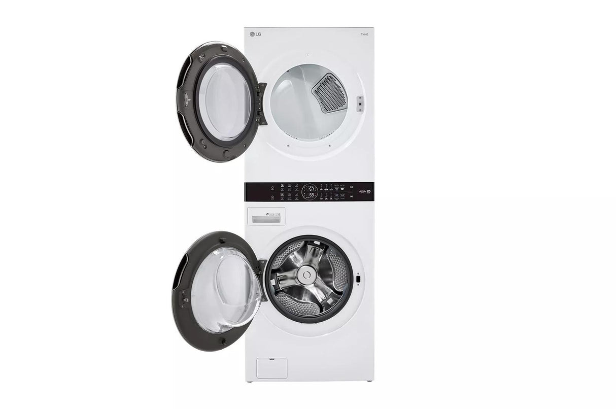 Single Unit Front Load LG WashTower(TM) with Center Control(TM) 4.5 cu. ft. Washer and 7.4 cu. ft. Gas Dryer - (WKG101HWA)