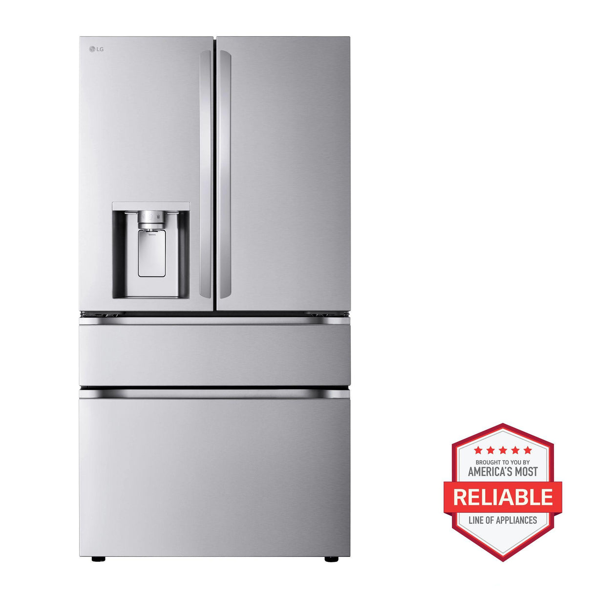 29 cu. ft. Smart Standard-Depth MAX(TM) 4-Door French Door Refrigerator with Full-Convert Drawer(TM) - (LF29H8330S)