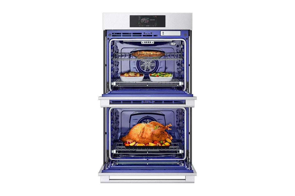 LG STUDIO 9.4 cu. ft. Smart InstaView(R) Electric Double Built-In Wall Oven with Air Fry & Steam Sous Vide - (WDES9428F)