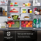 29 cu. ft. Smart Standard-Depth MAX(TM) 4-Door French Door Refrigerator with Full-Convert Drawer(TM) - (LF29H8330D)