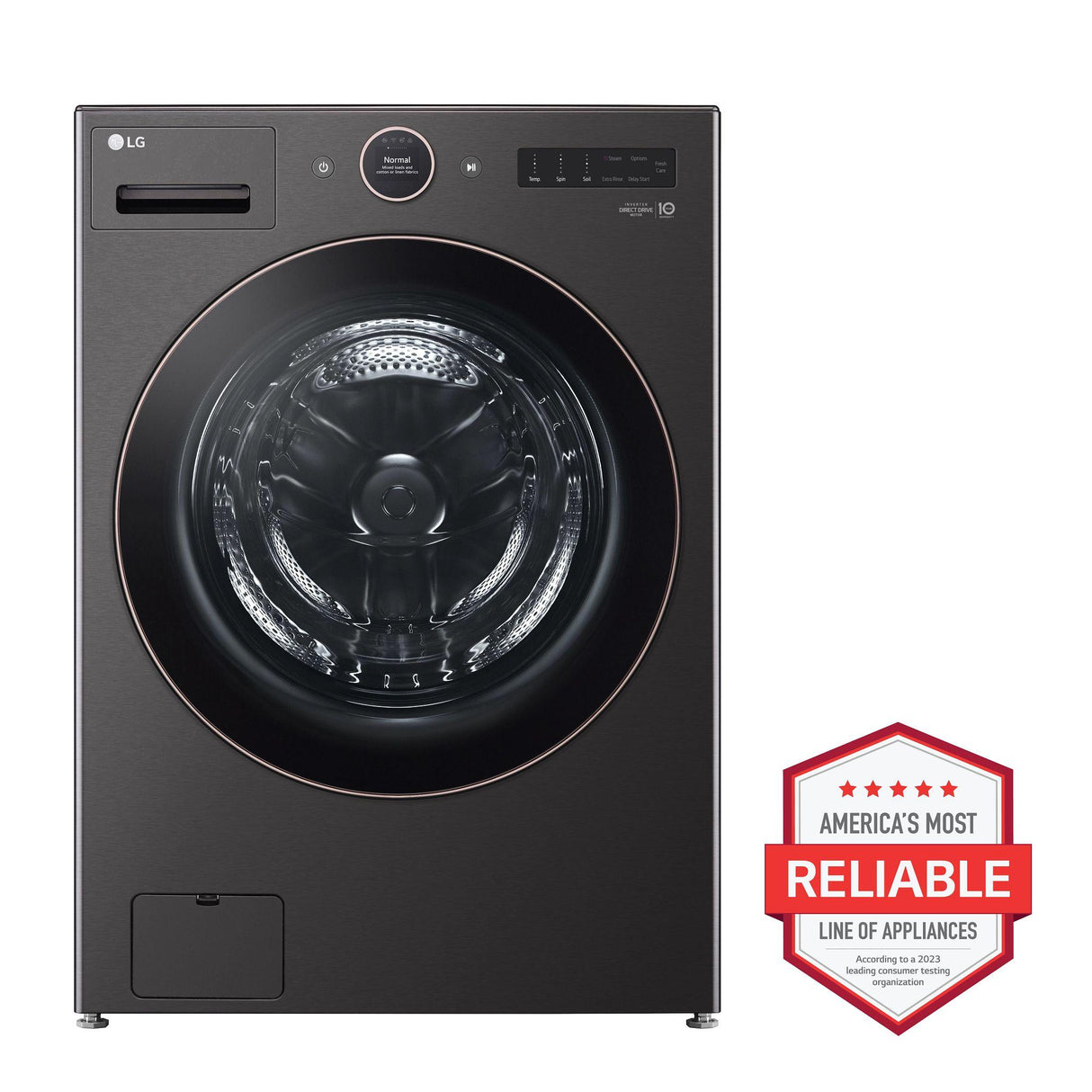 5.0 cu. ft. Mega Capacity Smart Front Load Energy Star Washer with TurboWash(R) 360(degree) and AI DD(R) Built-In Intelligence - (WM6500HBA)