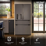 29 cu. ft. Smart Standard-Depth MAX(TM) 4-Door French Door Refrigerator with Full-Convert Drawer(TM) - (LF29H8330D)