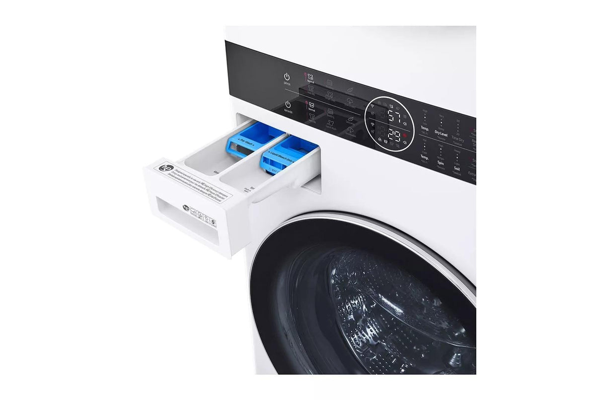 Single Unit Front Load LG WashTower(TM) with Center Control(TM) 4.5 cu. ft. Washer and 7.4 cu. ft. Gas Dryer - (WKGX201HWA)