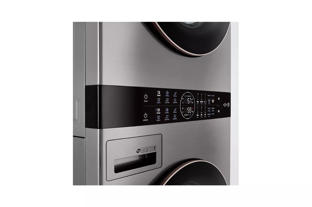 Single Unit Front Load LG WashTower(TM) with Center Control(TM) 4.5 cu. ft. Washer and 7.4 cu. ft. Gas Dryer - (WKG101HVA)