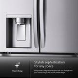 29 cu. ft. Smart Standard-Depth MAX(TM) 4-Door French Door Refrigerator with Full-Convert Drawer(TM) - (LF29H8330S)