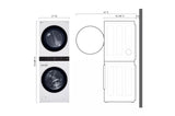 Single Unit Front Load LG WashTower(TM) with Center Control(TM) 4.5 cu. ft. Washer and 7.4 cu. ft. Electric Dryer - (WKE100HWA)