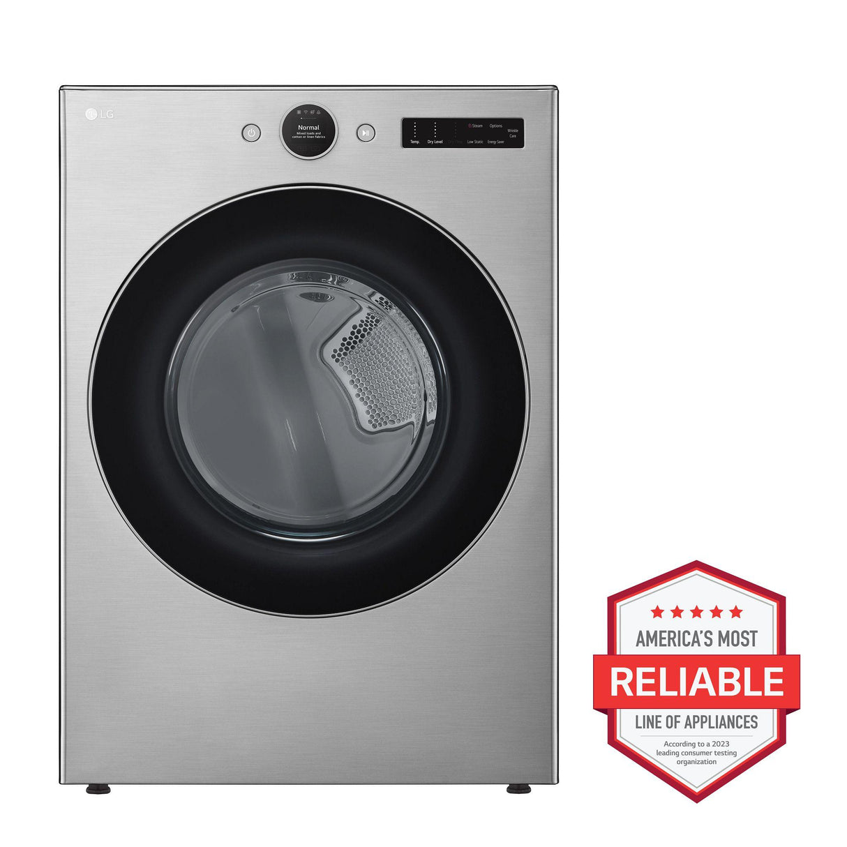 7.4 cu. ft. Ultra Large Capacity Smart Front Load Electric Energy Star Dryer with Sensor Dry & Steam Technology - (DLEX5500V)