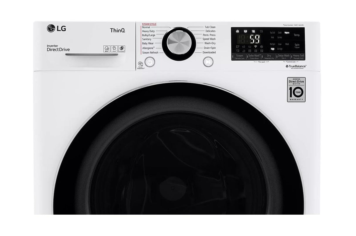 2.4 cu.ft. Smart wi-fi Enabled Compact Front Load All-In-One Washer/Dryer Combo with Built-In Intelligence - (WM3555HWA)