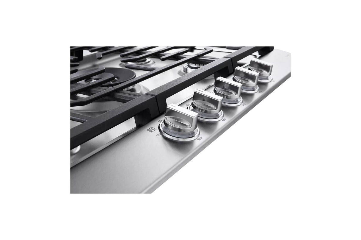 30" Smart Gas Cooktop with UltraHeat(TM) 22K BTU Dual Burner and LED Knobs - (CBGJ3027S)