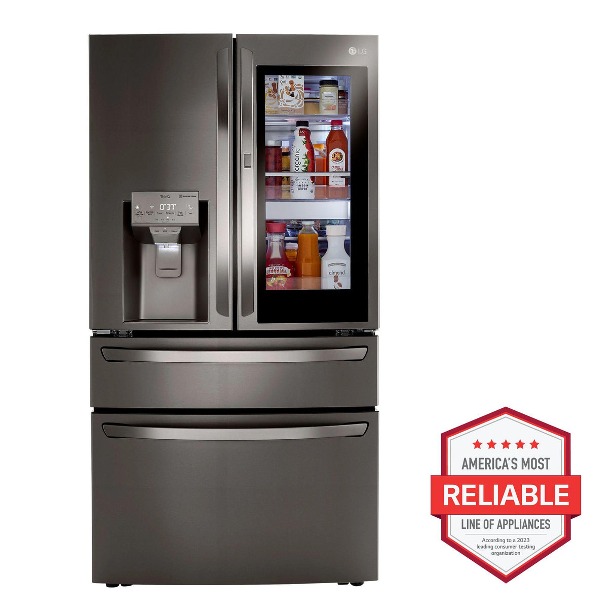 23 cu. ft. Smart InstaView(TM) Door-in-Door(R) Counter-Depth Refrigerator with Craft Ice(TM) - (LRMVC2306D)