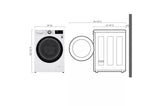 2.4 cu.ft. Smart wi-fi Enabled Compact Front Load All-In-One Washer/Dryer Combo with Built-In Intelligence - (WM3555HWA)