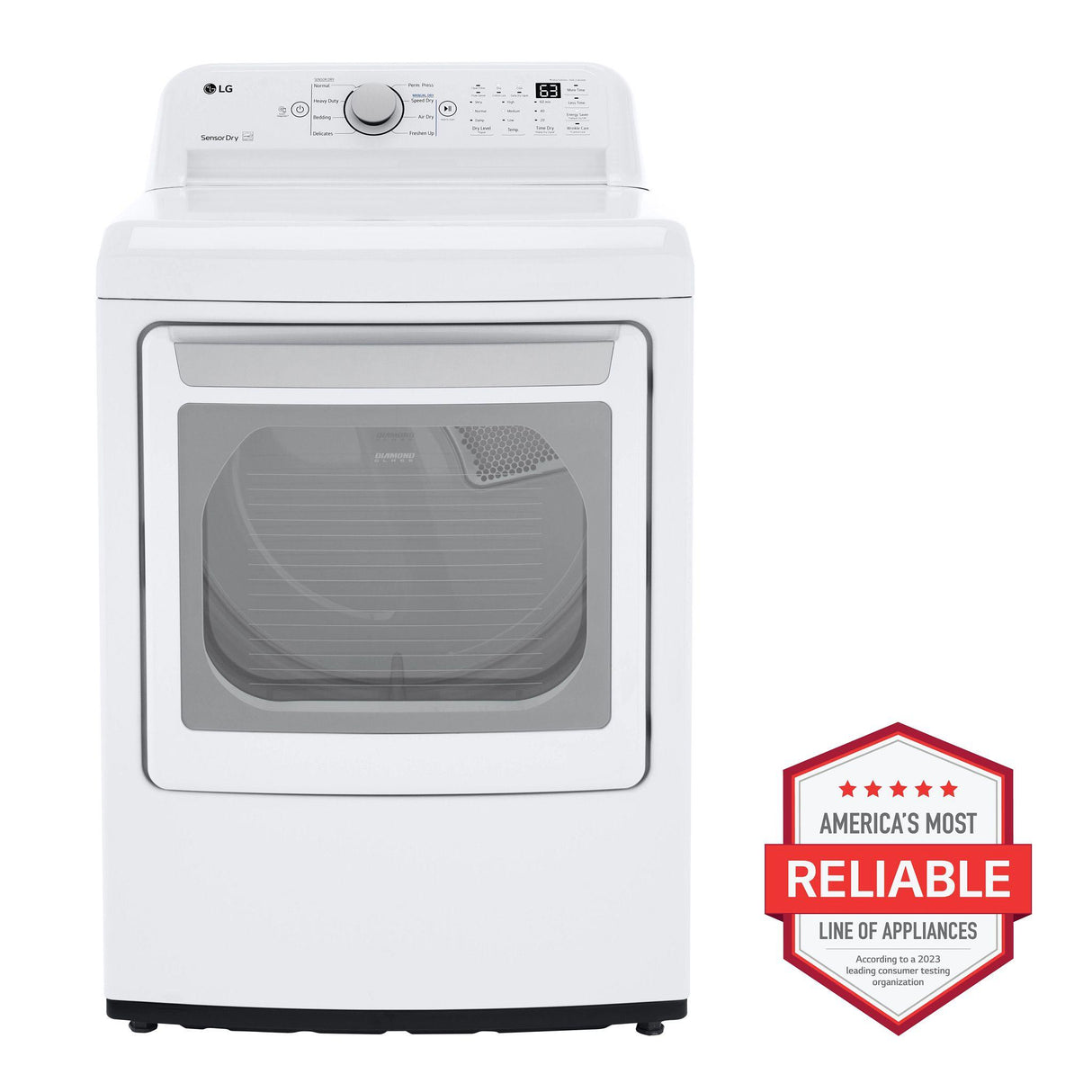 7.3 cu. ft. Ultra Large Capacity Electric Dryer with Sensor Dry Technology - (DLE7150W)