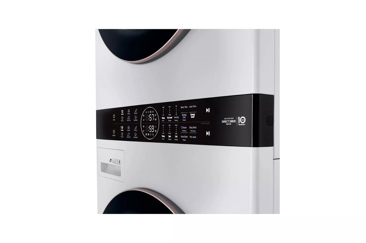 Single Unit Front Load LG WashTower(TM) with Center Control(TM) 4.5 cu. ft. Washer and 7.4 cu. ft. Electric Dryer - (WKE100HWA)