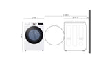 7.4 cu. ft. Ultra Large Capacity Smart wi-fi Enabled Front Load Electric Dryer with TurboSteam(TM) and Built-In Intelligence - (DLEX4000W)