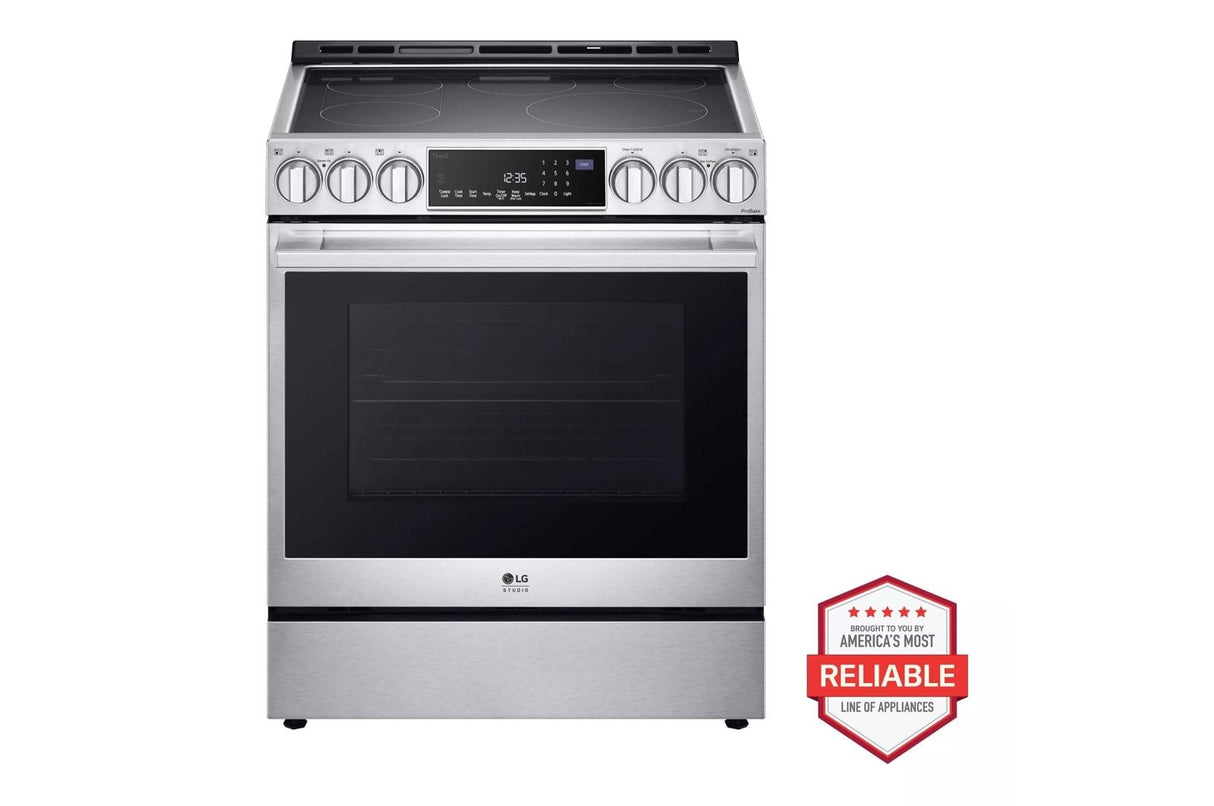 LG STUDIO 6.3 cu. ft. InstaView(R) Electric Slide-in Range with ProBake Convection(R) and Air Fry - (LSES6338F)