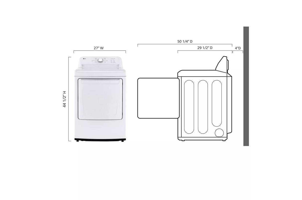 7.3 cu. ft. Rear Control Gas Energy Star Dryer with Sensor Dry - (DLG6101W)