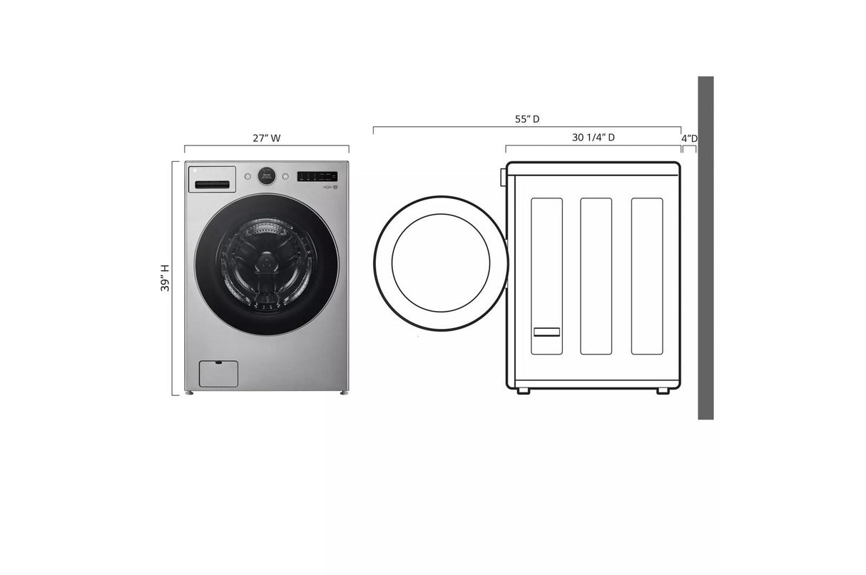 4.5 cu. ft. Capacity Smart Front Load Energy Star Washer with TurboWash(R) 360(degree) and AI DD(R) Built-In Intelligence - (WM5500HVA)