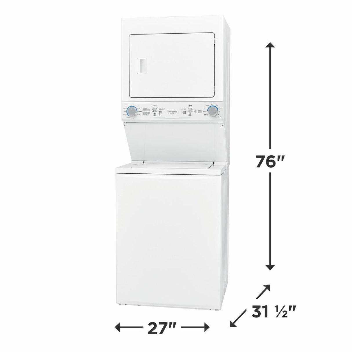 Frigidaire Electric Washer/Dryer Laundry Center - 3.9 Cu. Ft Washer and 5.5 Cu. Ft. Dryer - (FLCE7522AW)