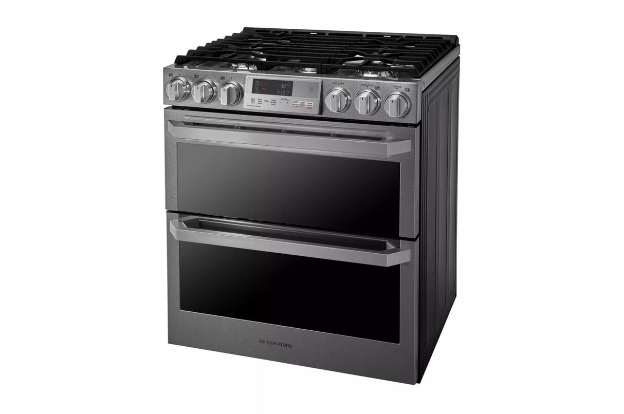 LG SIGNATURE 7.3 cu.ft. Smart wi-fi Enabled Dual Fuel Double Oven Range with ProBake Convection(R) - (LUTD4919SN)