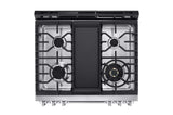 LG STUDIO 6.3 cu. ft. Smart wi-fi Dual Fuel Slide-in Range with ProBake Convection(R) and EasyClean(R) - (LSDS6338F)