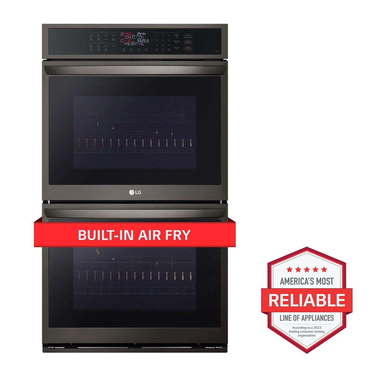 9.4 cu. ft. Smart Double Wall Oven with Convection and Air Fry - (WDEP9423D)