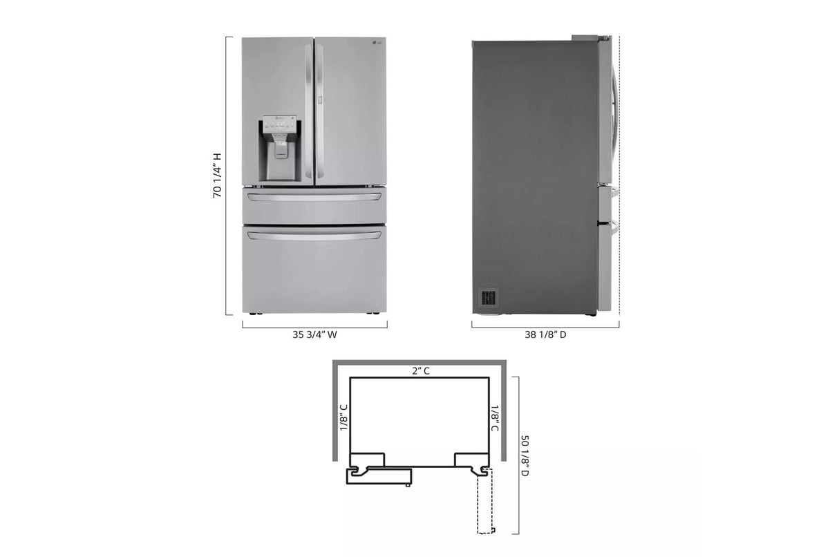 30 cu. ft. Smart InstaView(R) Door-in-Door(R) Refrigerator with Craft Ice(TM) - (LRMVS3006S)