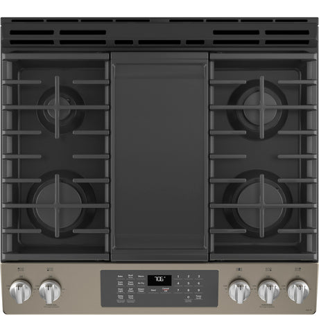 GE(R) 30" Slide-In Front-Control Convection Gas Range with No Preheat Air Fry - (JGS760EPES)