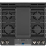 GE(R) 30" Slide-In Front-Control Convection Gas Range with No Preheat Air Fry - (JGS760FPDS)