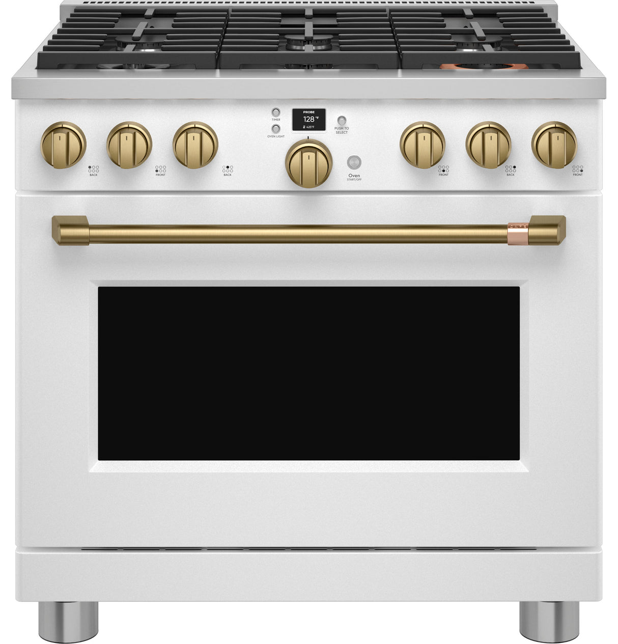 Caf(eback)(TM) 36" Smart Dual-Fuel Commercial-Style Range with 6 Burners (Natural Gas) - (C2Y366P4TW2)