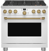 Caf(eback)(TM) 36" Smart Dual-Fuel Commercial-Style Range with 6 Burners (Natural Gas) - (C2Y366P4TW2)