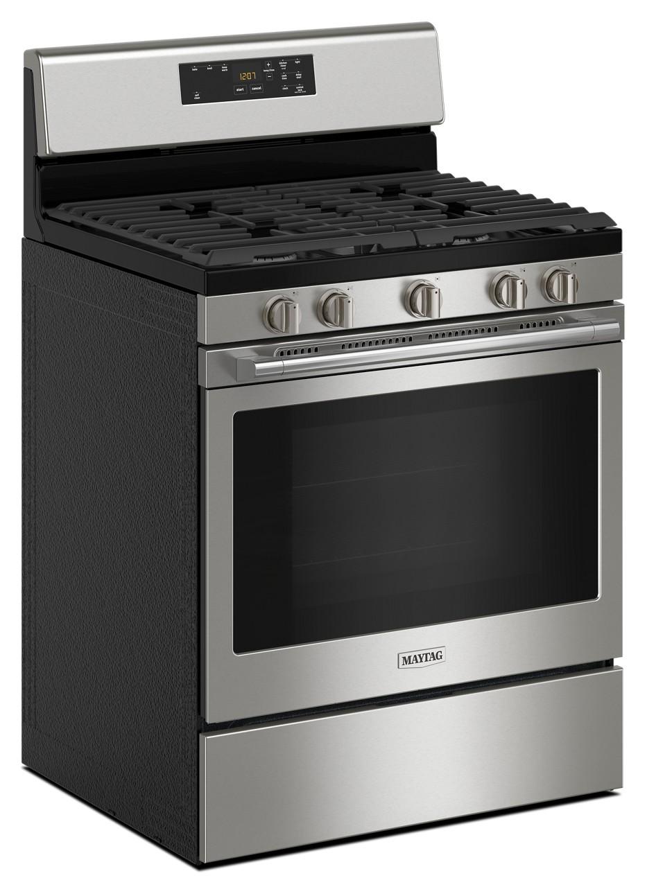 Maytag 5 Cu. Ft. Gas Range With High Temp Self Clean In Fingerprint Resistant Stainless Steel - (MGR6600PZ)