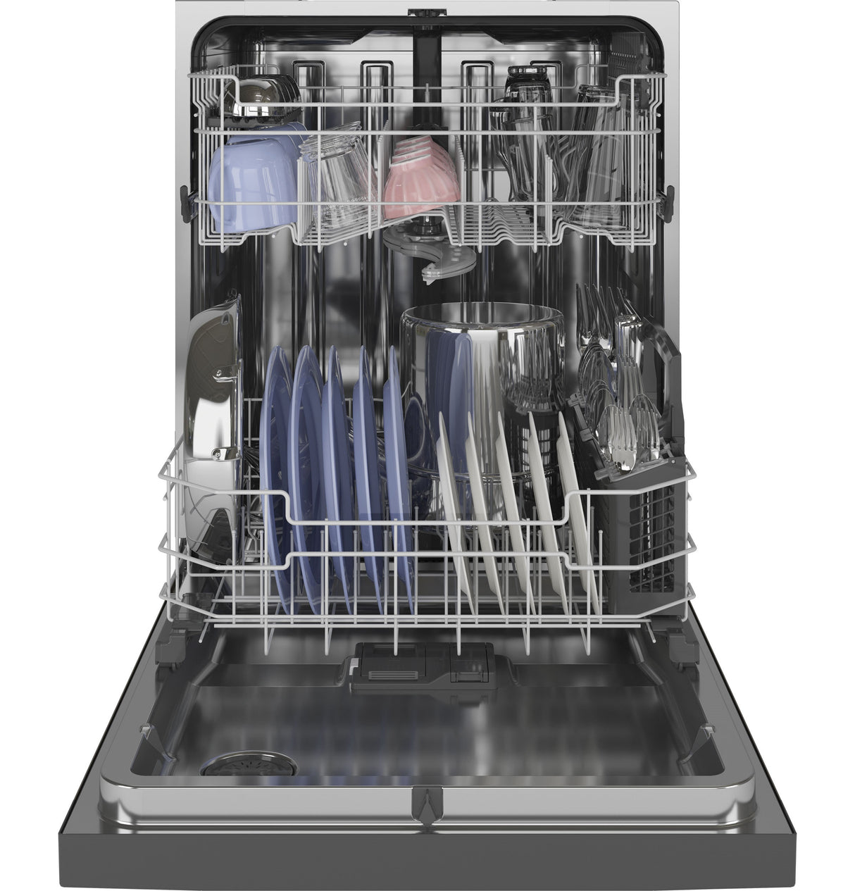 GE(R) ENERGY STAR(R) Top Control with Stainless Steel Interior Dishwasher with Sanitize Cycle & Dry Boost with Fan Assist - (GDT645SMNES)