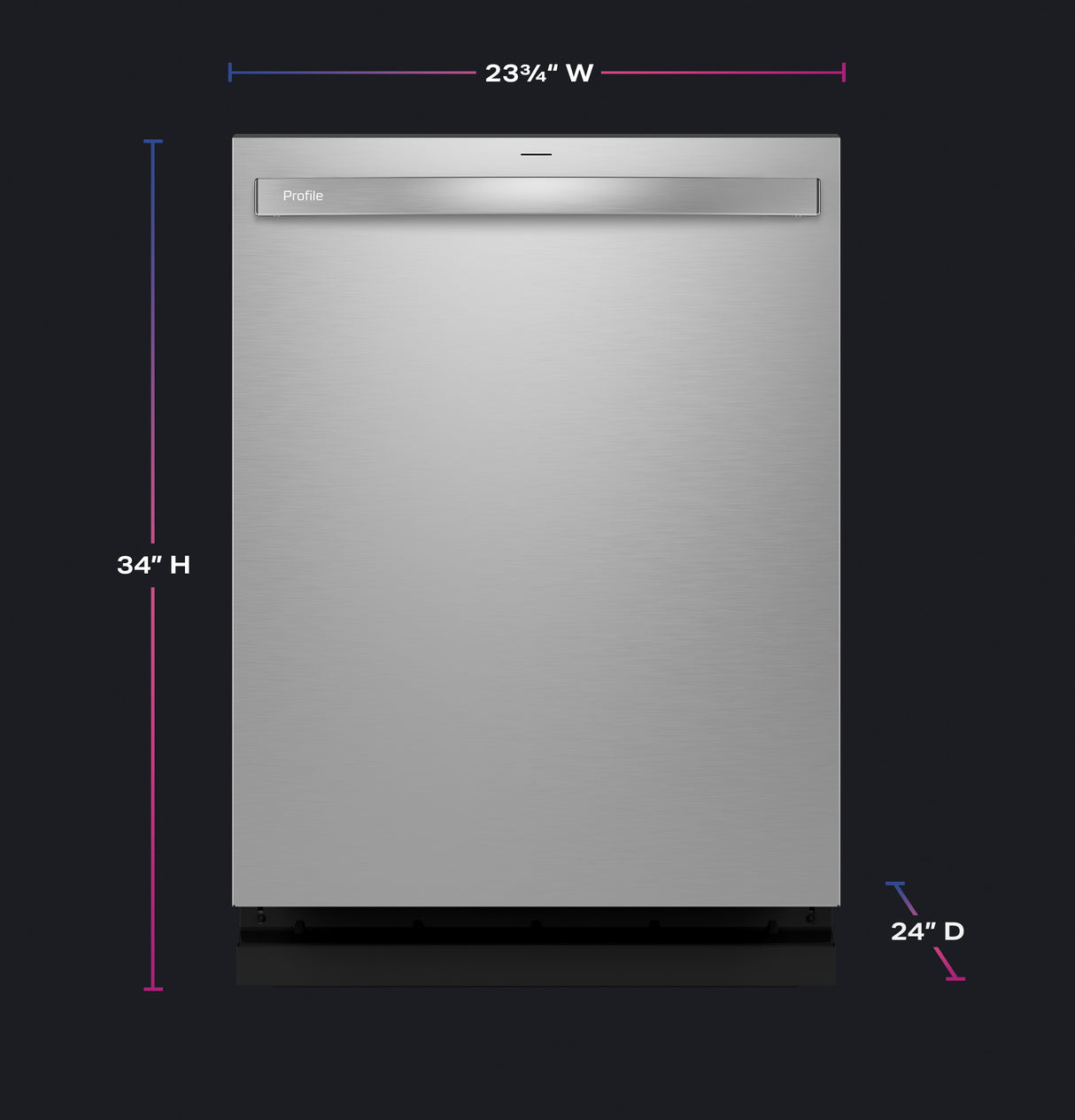 GE Profile(TM) ENERGY STAR(R) Fingerprint Resistant Top Control Stainless Interior Dishwasher with Microban(TM) Antimicrobial Protection with Sanitize Cycle - (PDT715SYVFS)