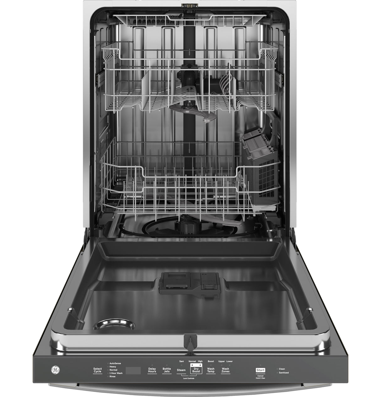 GE(R) ENERGY STAR(R) Top Control with Stainless Steel Interior Dishwasher with Sanitize Cycle - (GDT670SYVFS)