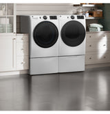 GE(R) ENERGY STAR(R) 7.8 cu. ft. Capacity Smart Front Load Electric Dryer with Steam and Sanitize Cycle - (GFD65ESSVWW)