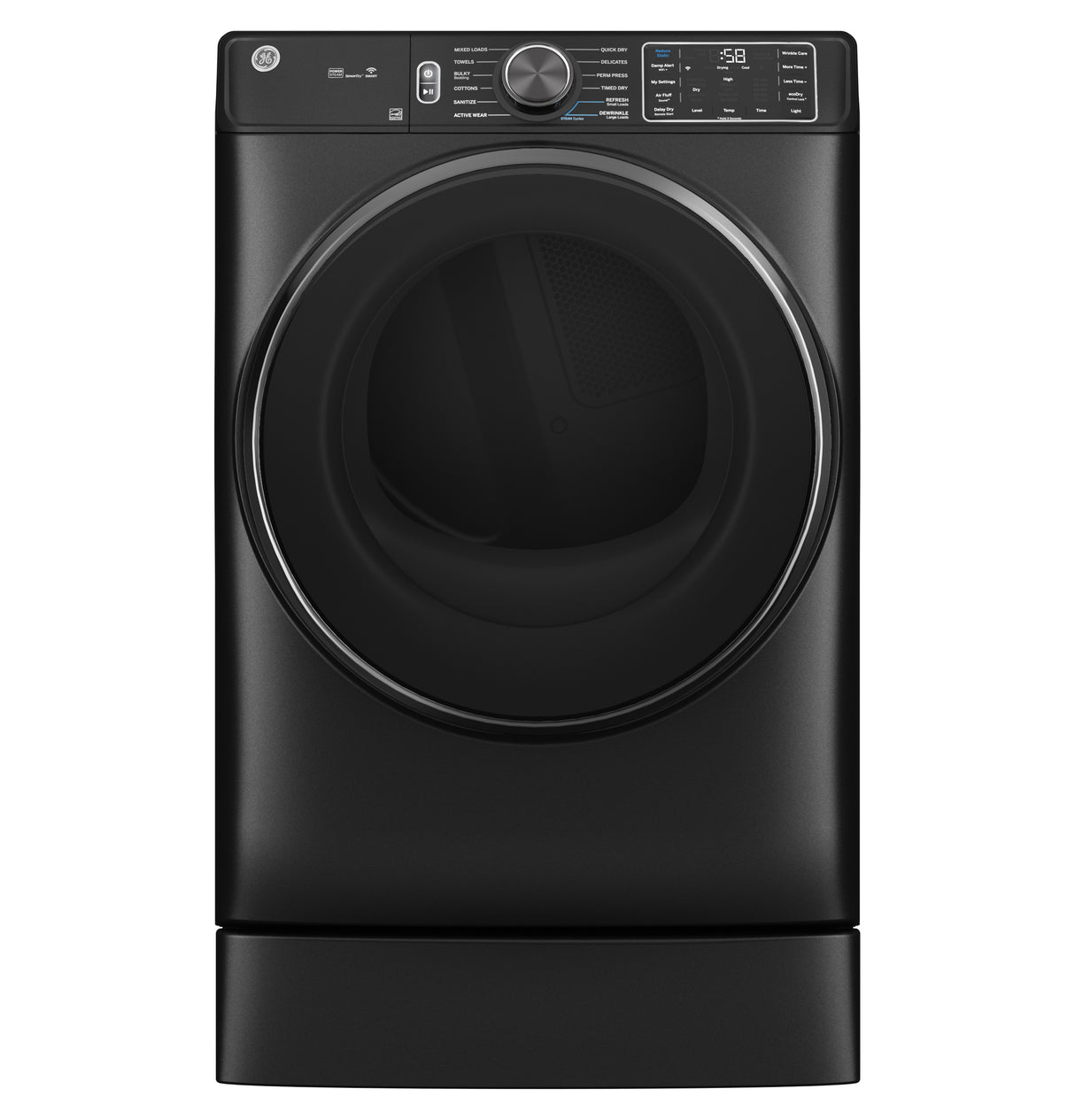 GE(R) ENERGY STAR(R) 7.8 cu. ft. Capacity Smart Front Load Electric Dryer with Steam and Sanitize Cycle - (GFD65ESPVDS)