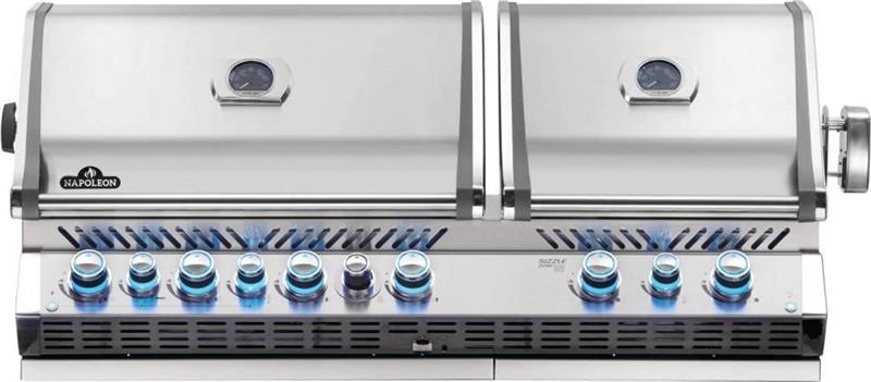 Built-in Prestige PRO 825 RBI with Infrared Bottom and Rear Burners , Natural Gas, Stainless Steel - (BIPRO825RBINSS3)