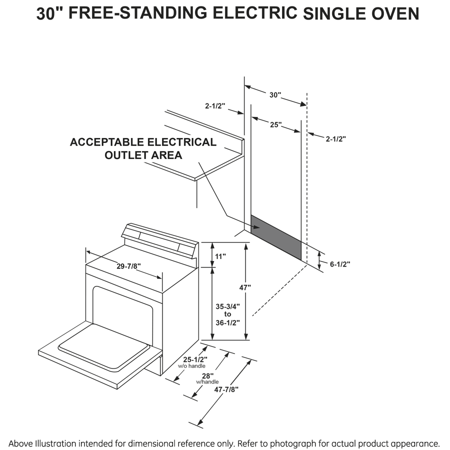 GE(R) 30" Free-Standing Electric Convection Range with No Preheat Air Fry - (JB735SPSS)