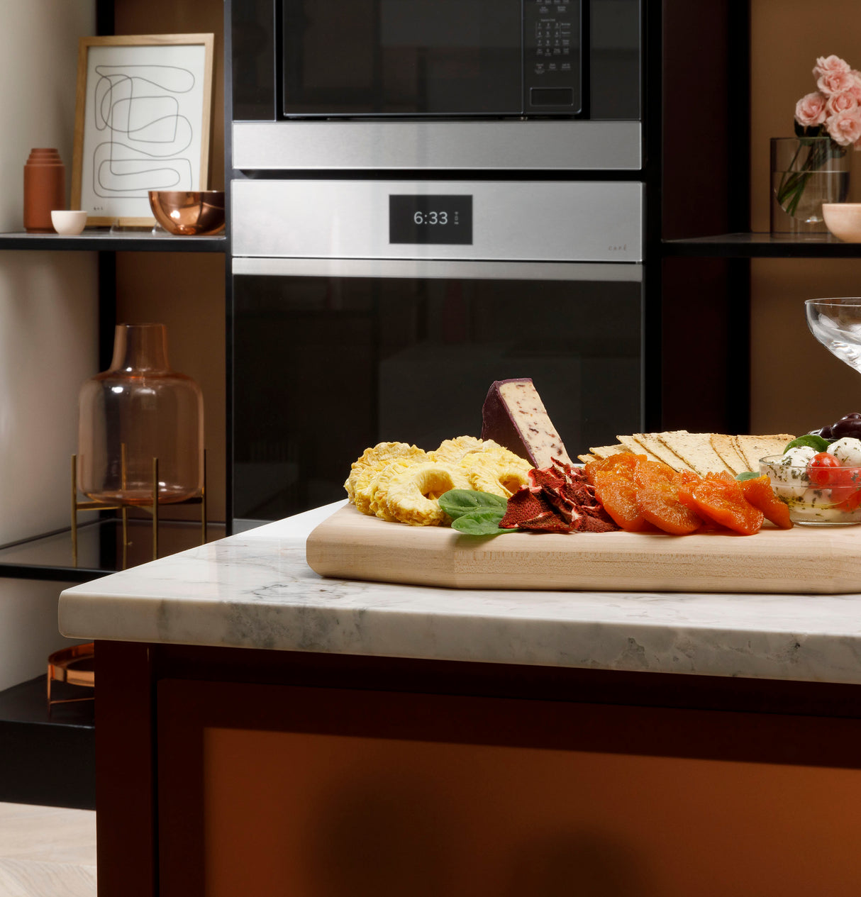 Caf(eback)(TM) 30" Smart Built-In Convection Single Wall Oven in Platinum Glass - (CTS90DM2NS5)