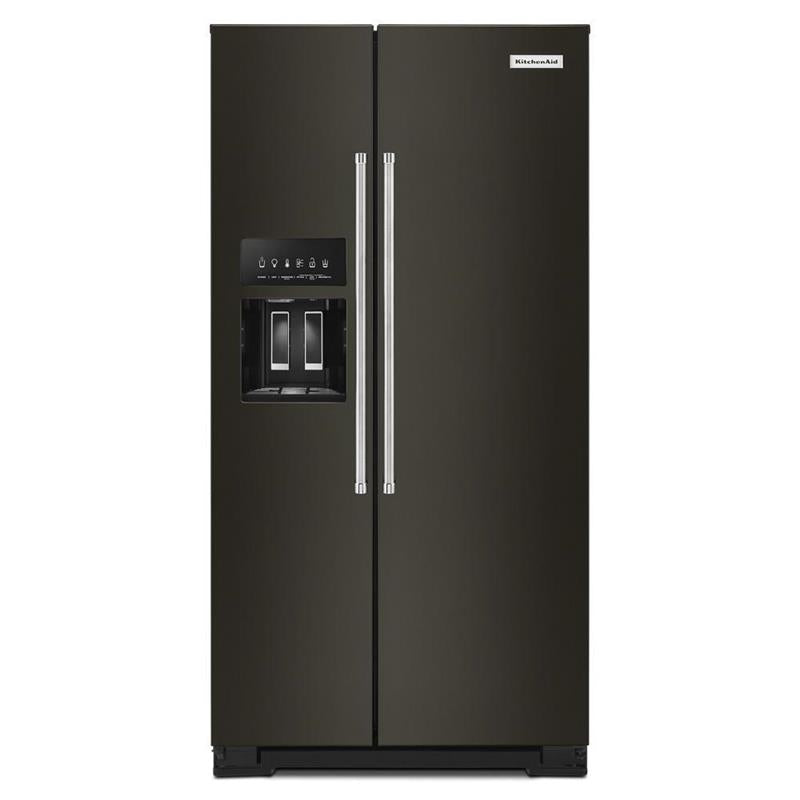 22.6 cu ft. Counter-Depth Side-by-Side Refrigerator with Exterior Ice and Water and PrintShield(TM) finish - (KRSC703HBS)