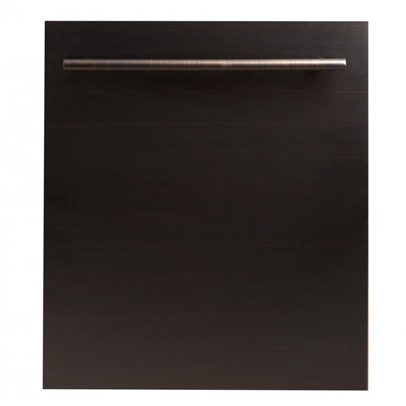 ZLINE 24 in. Top Control Dishwasher with Stainless Steel Tub and Modern Style Handle, 52dBa (DW-24) [Color: Oil Rubbed Bronze] - (DWORB24)