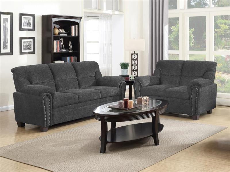 Clemintine Grey Two-piece Living Room Set - (506574S2)