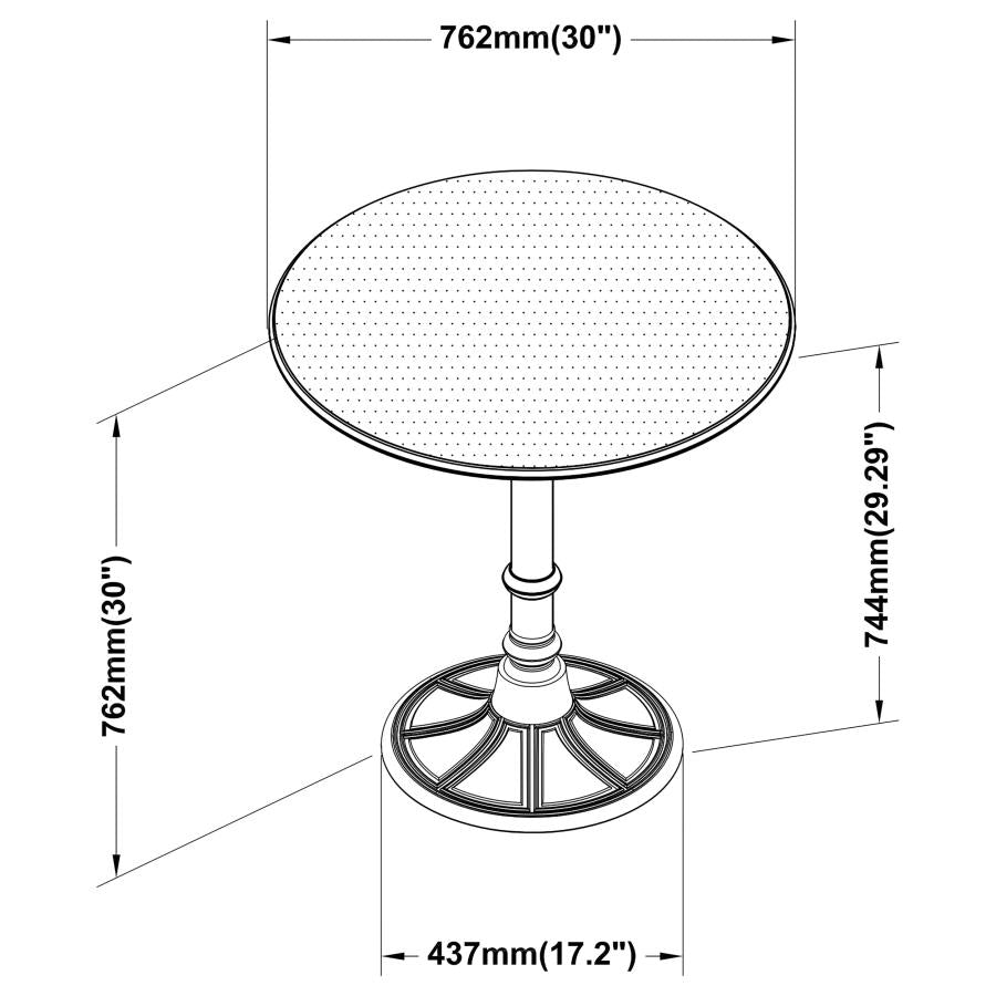 Oswego Round Bistro Dining Table Bronze - (100063)